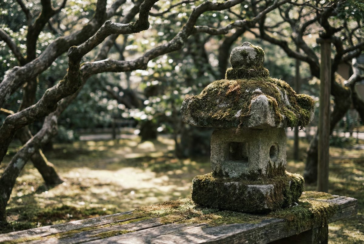 糖心Vlog静谧影像 - 苔藓石灯笼的禅意 - gfbutsg.cn